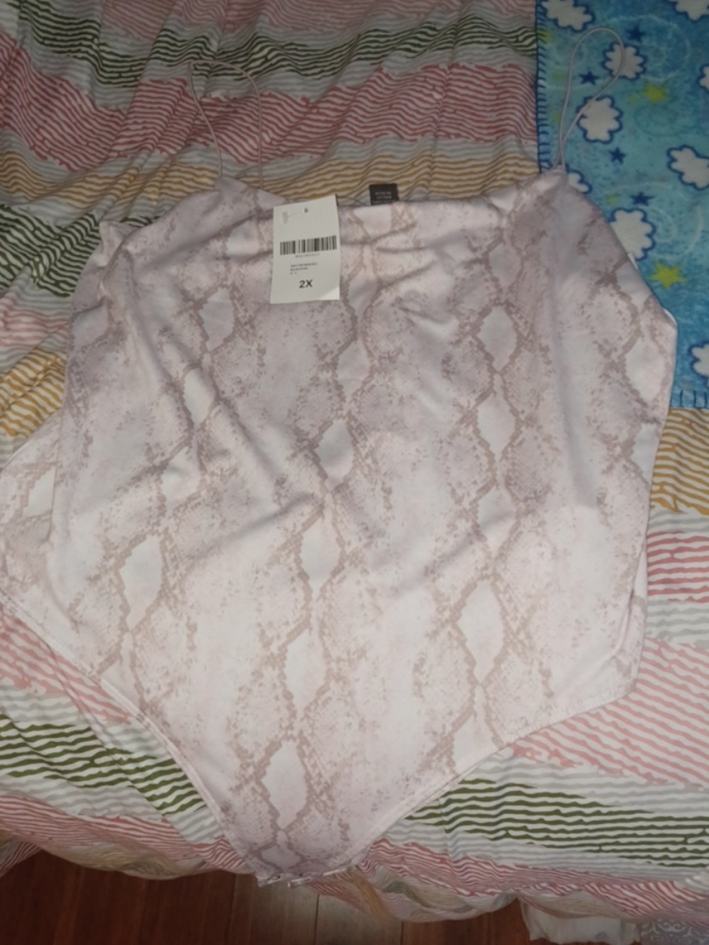 Forever 21 Pink Snake Print Bodysuit